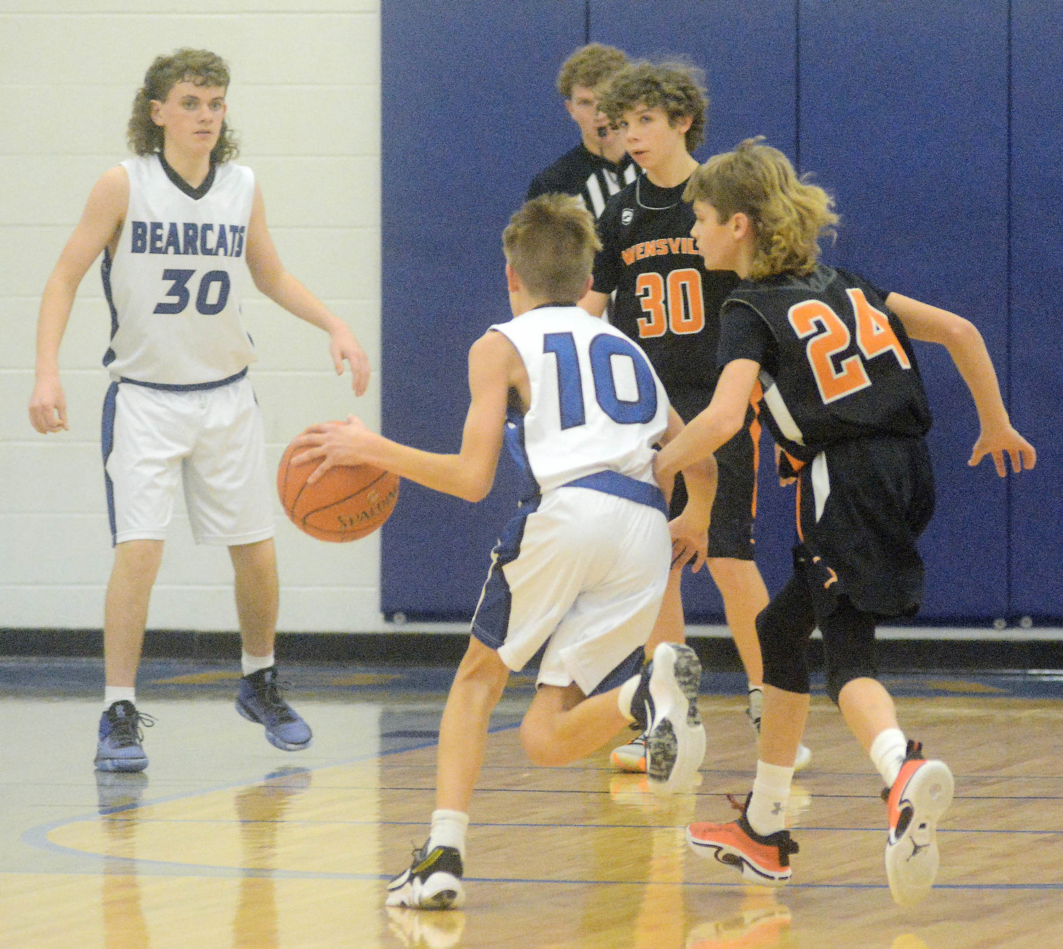 Owensville would win the eighth-grade game 43-14 before also winning the seventh-grade game 12-8 in overtime.